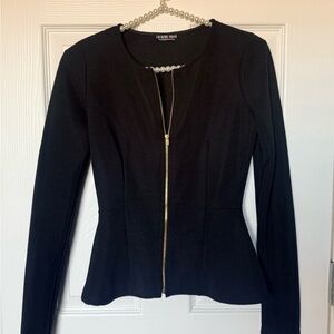 Fashion Nova Black Blazer with Gold Accents